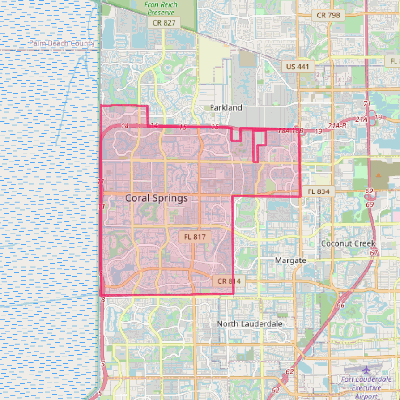 Map of Coral Springs
