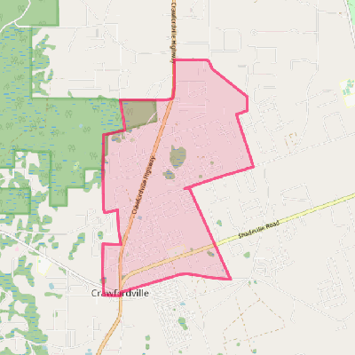 Map of Crawfordville