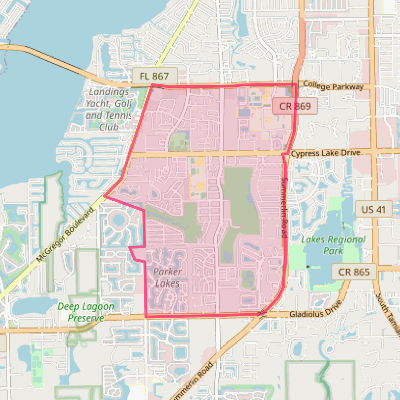 Map of Cypress Lake