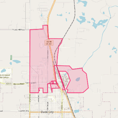 Map of Dade City North