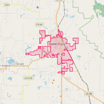 Map of Dade City