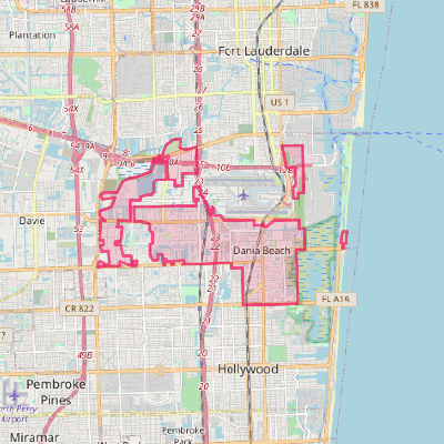 Map of Dania Beach