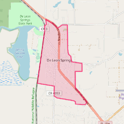 Map of De Leon Springs