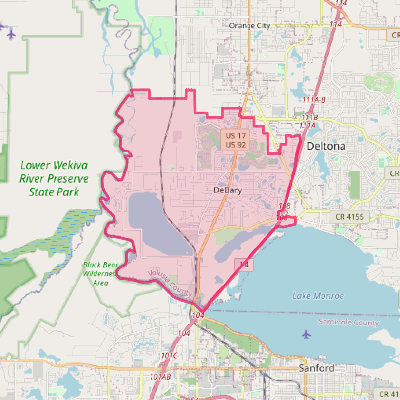 Map of DeBary