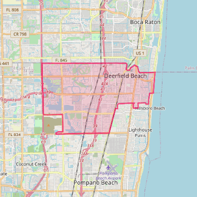 Map of Deerfield Beach