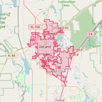 Map of DeLand