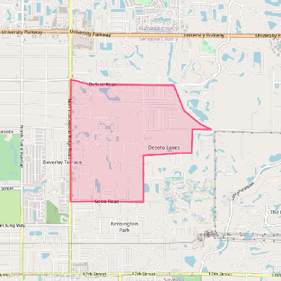 Map of Desoto Lakes