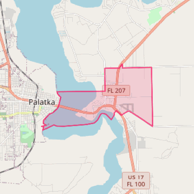 Map of East Palatka