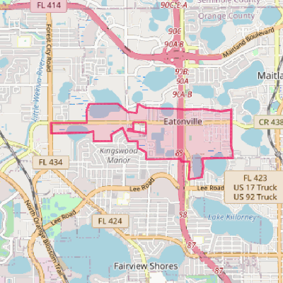 Map of Eatonville