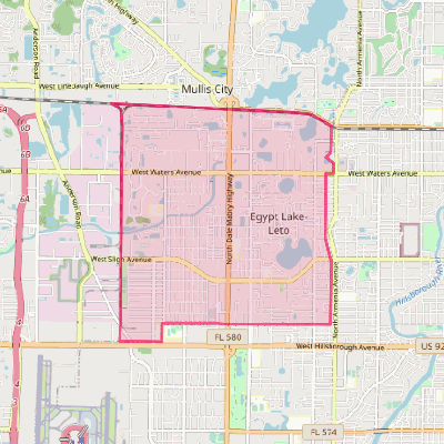 Map of Egypt Lake-Leto