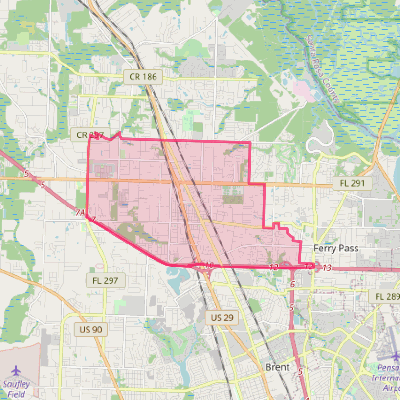 Map of Ensley