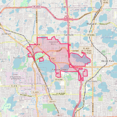 Map of Fairview Shores