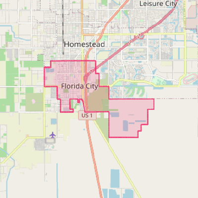 Map of Florida City