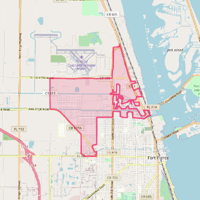 Map of Fort Pierce North