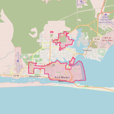 Map of Fort Walton Beach