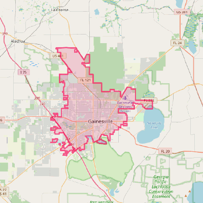 Map of Gainesville