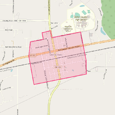 Map of Glen St. Mary