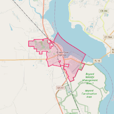 Map of Green Cove Springs