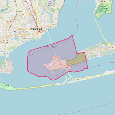 Map of Gulf Breeze