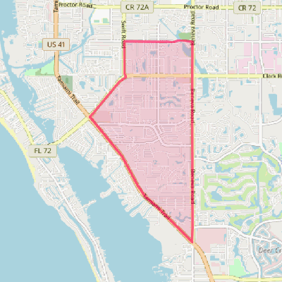 Map of Gulf Gate Estates