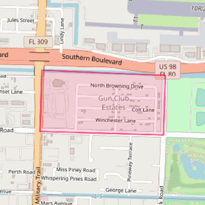 Map of Gun Club Estates