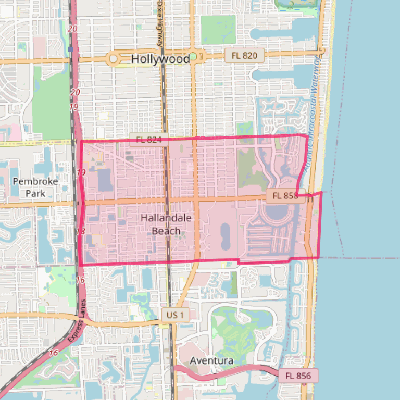 Map of Hallandale Beach