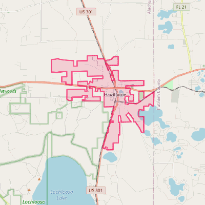 Map of Hawthorne