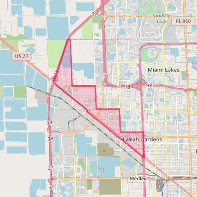 Map of Hialeah Gardens