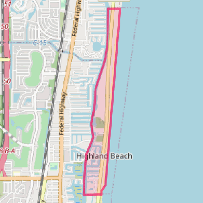 Map of Highland Beach