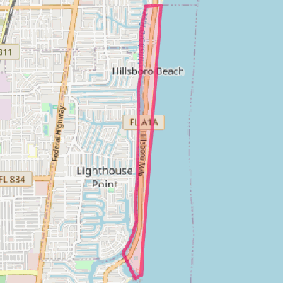 Map of Hillsboro Beach