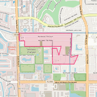 Map of Hillsboro Pines