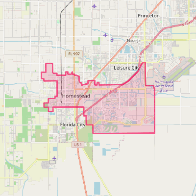 Map of Homestead