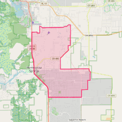 Map of Homosassa Springs