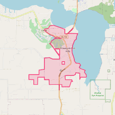 Map of Howey-in-the-Hills