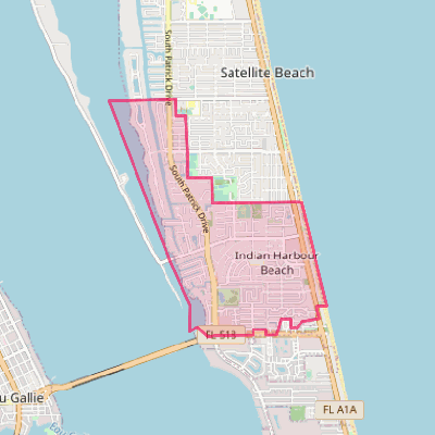 Map of Indian Harbour Beach