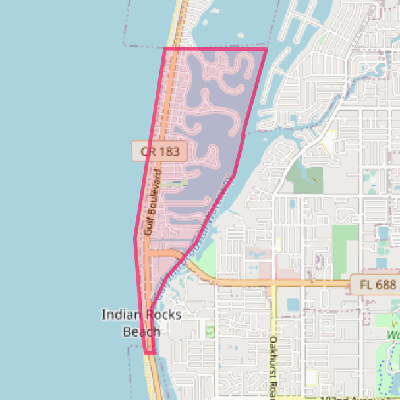 Map of Indian Rocks Beach