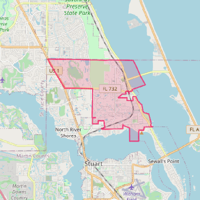 Map of Jensen Beach