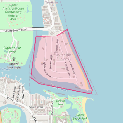 Map of Jupiter Inlet Colony