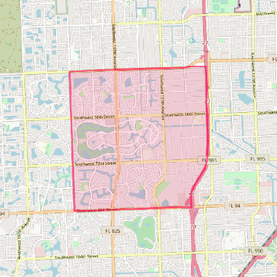 Map of Kendale Lakes