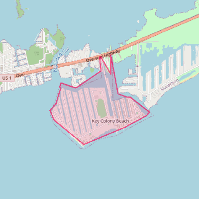 Map of Key Colony Beach