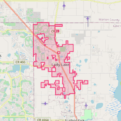 Map of Lady Lake