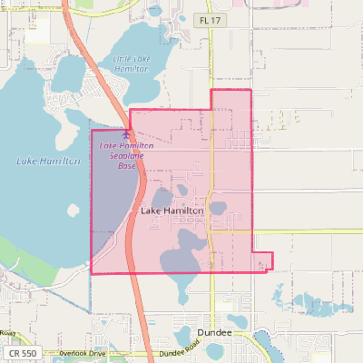 Map of Lake Hamilton