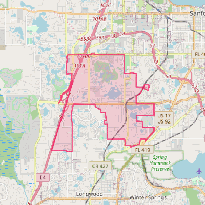 Map of Lake Mary