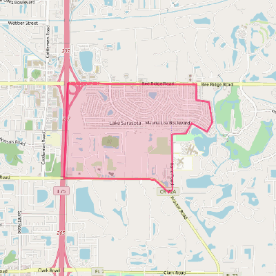 Map of Lake Sarasota