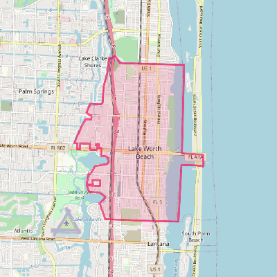 Map of Lake Worth