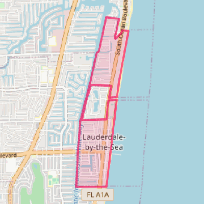 Map of Lauderdale-by-the-Sea