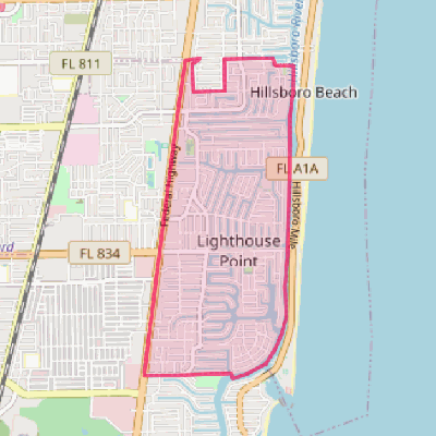 Map of Lighthouse Point