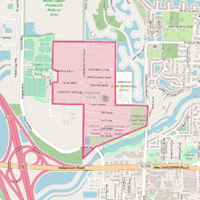 Map of Limestone Creek