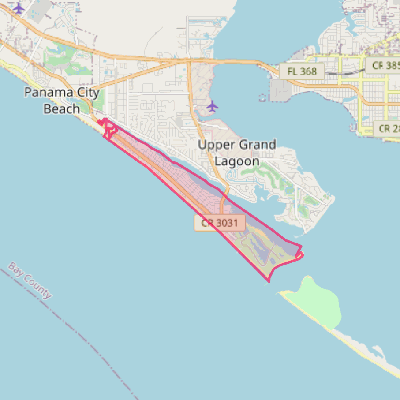 Map of Lower Grand Lagoon