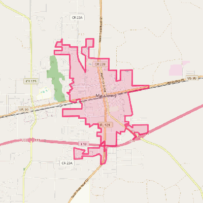 Map of Macclenny